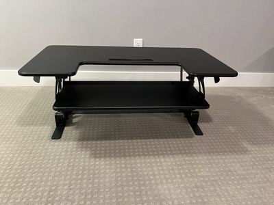 Vivo 42 inch height adjustable stand up desk converter