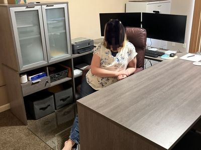 71x88" U-Shaped Gray Office Desk with Hutch - Melamine, 3-Piece Set