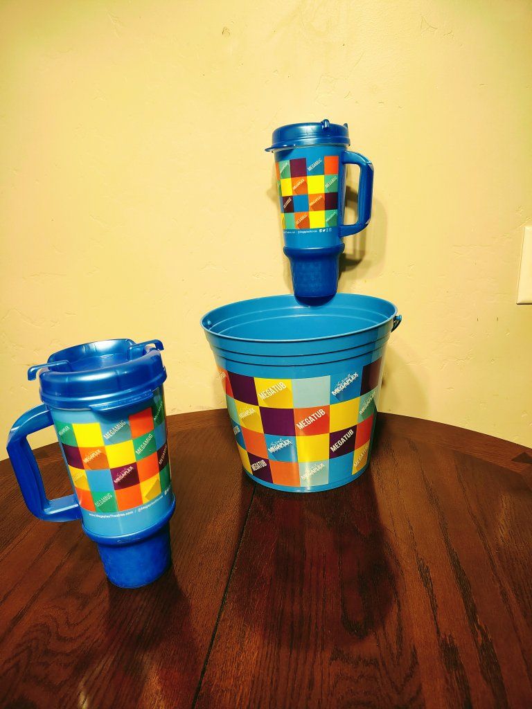 Megaplex Mugs and Popcorn Bucket - CASH 
