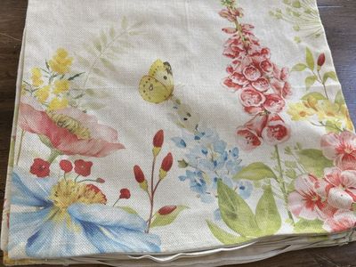 Set of 4 Floral Butterfly Spring Outdoor Pillow Covers - 18x18 inch, Farmhouse Decor