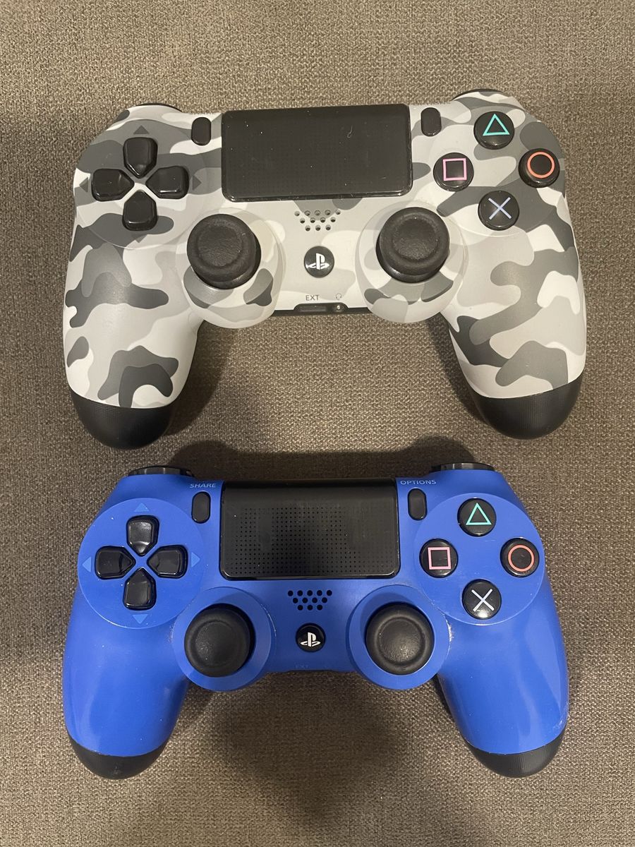 Sony PlayStation 4 DualShock Wireless Controllers - Blue and Gray Camouflage (Set of 2)