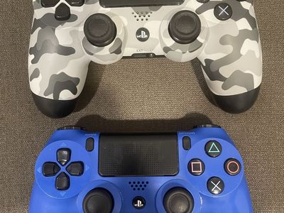 Sony PlayStation 4 DualShock Wireless Controllers - Blue and Gray Camouflage (Set of 2)