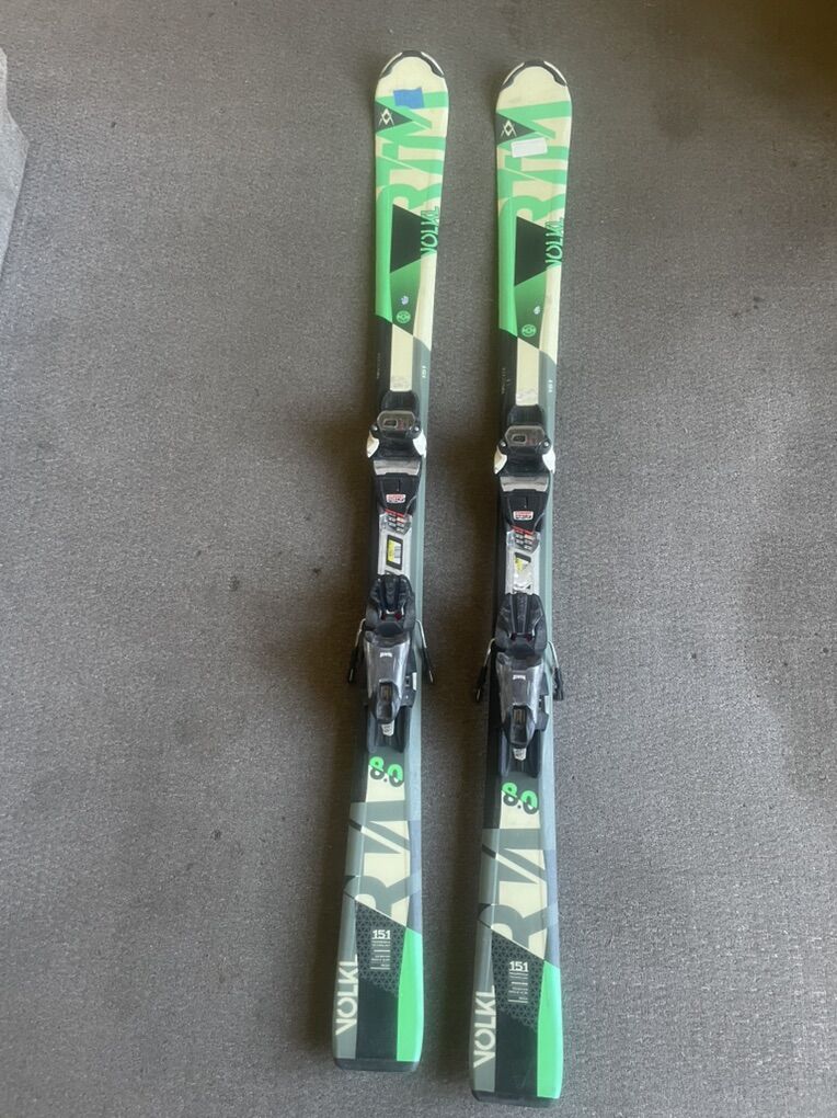 Volkl 151 Skis With Bindings