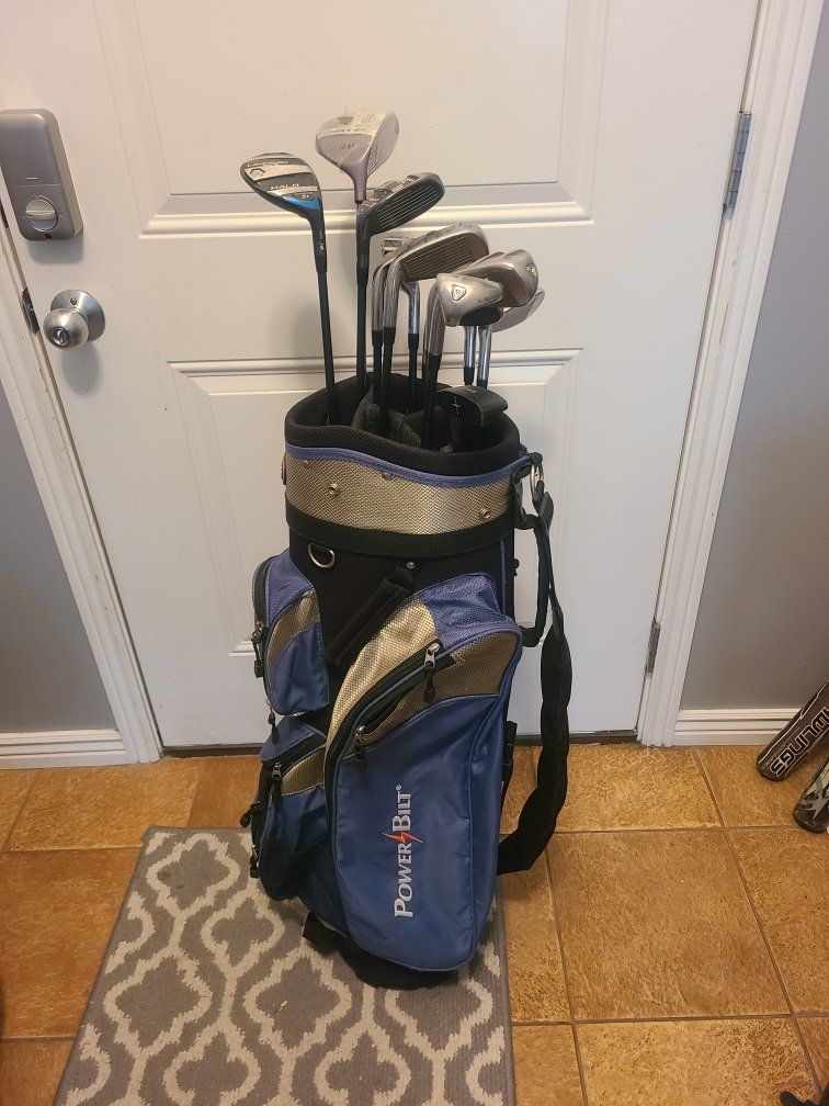 RH men's Halo Launcher XL clubs, and a NEW in plastic driver