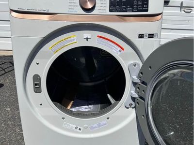 Samsung - 7.5 Cu. Ft. Stackable Smart Electric Dryer with Steam and Sensor Dry - Ivory