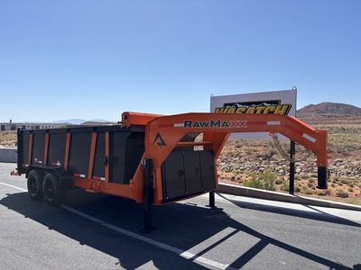 2026 RawMaxx Black And Orange 7X16 20K Gooseneck T