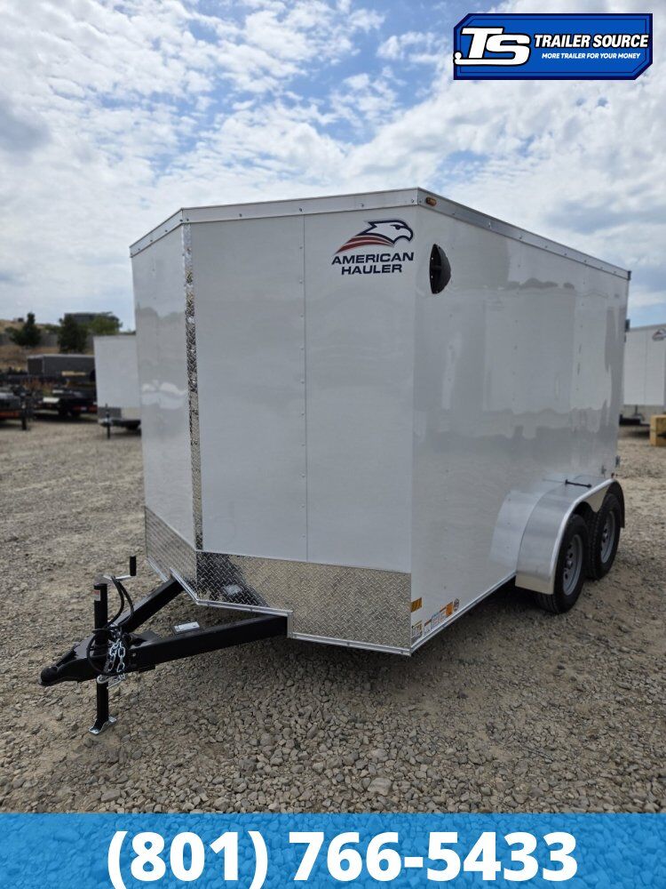 7x12 American Hauler Arrow Enclosed Cargo Trailer - 6'6" Interior - 7K GVWR Barn Doors