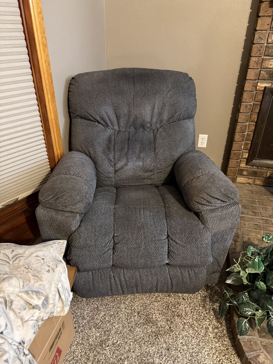 Slate blue rocking chair