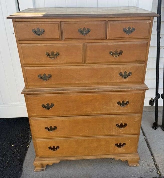 Antique wood dresser