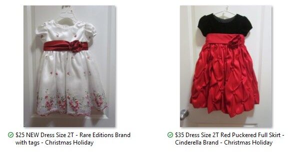 Size 2T or 24 Months Girl's Toddler Church Christmas Holiday Dresses ~ Easter ~ Wedding Flower Girl