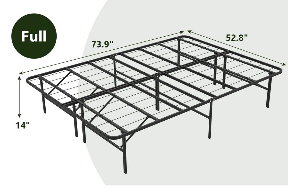 Full metal bed frame