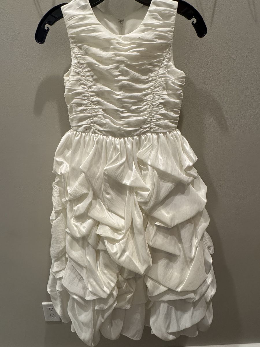Girls White Dress Size 10