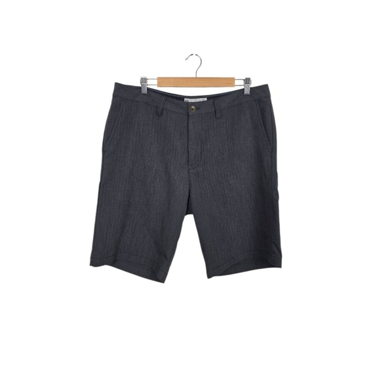 Travis Mathew Dark Gray Herringbone Performance Golf Shorts Inseam 10" W36