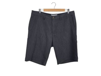Travis Mathew Dark Gray Herringbone Performance Golf Shorts Inseam 10" W36