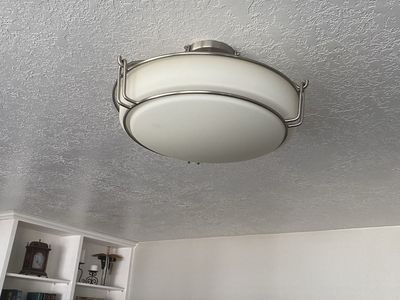 Modern Flush Mount Ceiling Light Fixture with White Opal Glass Shade