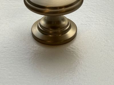 New in packaging. 10 Brass Cabinet Knobs - Round Finish Kitchen Drawer Pulls