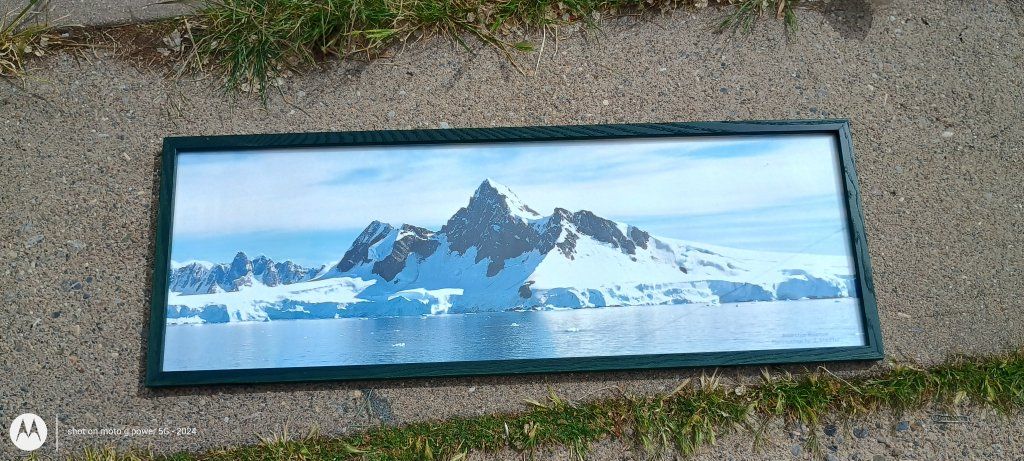 framed panoramic Antarctica mountain print/wall ar