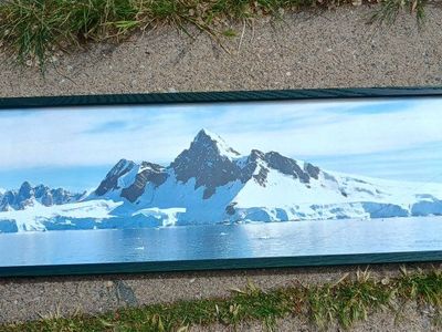 framed panoramic Antarctica mountain print/wall ar