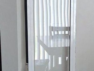 Patio Door Pet Insert with Small Pet Door - White Frame, Glass Panel