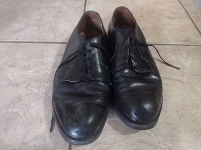 Men's Black Leather Lace-Up Dress Shoes Size 8