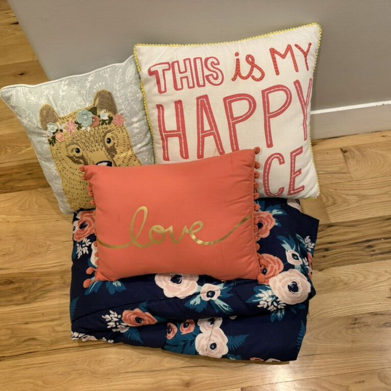 Twin Sized Comforter And Pillows