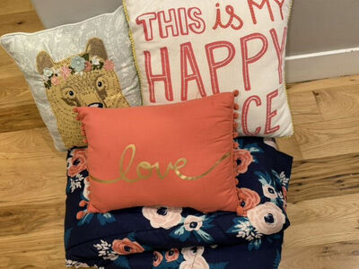 Twin Sized Comforter And Pillows