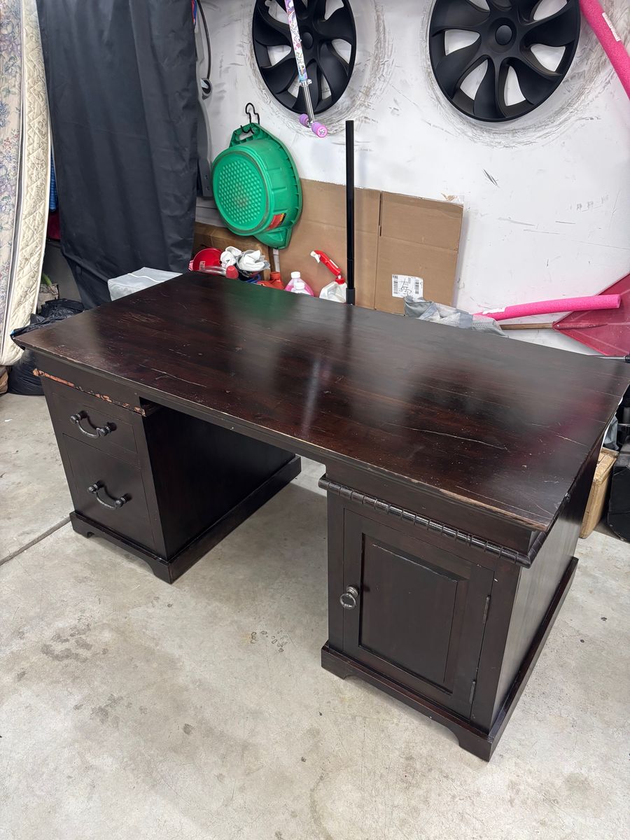 Solid Wood Office Desk 66"x32"