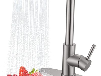 NEW Waterfall Kitchen Faucet with Pull Down Sprayer, ARTIQUA Brushed Nickel Single Handle Kitchen Sink Faucet