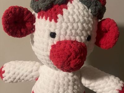Rose Crochet Cow