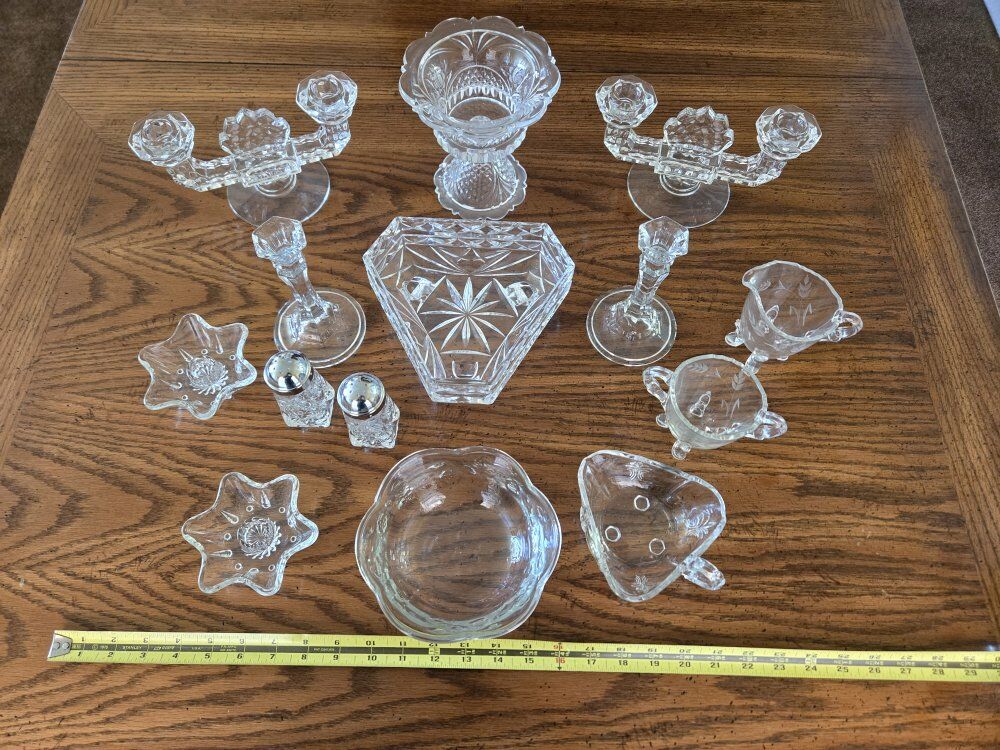 Vintage Beautiful Crystal 14 Piece Set
