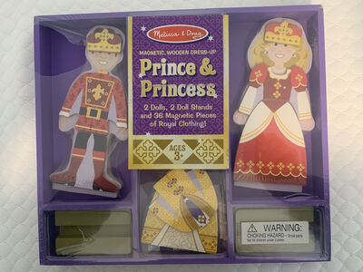 MELISSA & DOUG Princess Prince magnetic wooden dress-up 36 pcs NEW