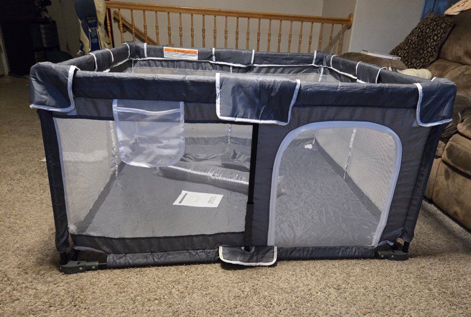 Foldable Playpen for Babies and Toddlers, 50x50 Inches Portable Playpen Fence crib