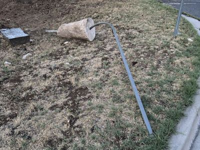 Steel pole and concrete **I’ll pay you $10**