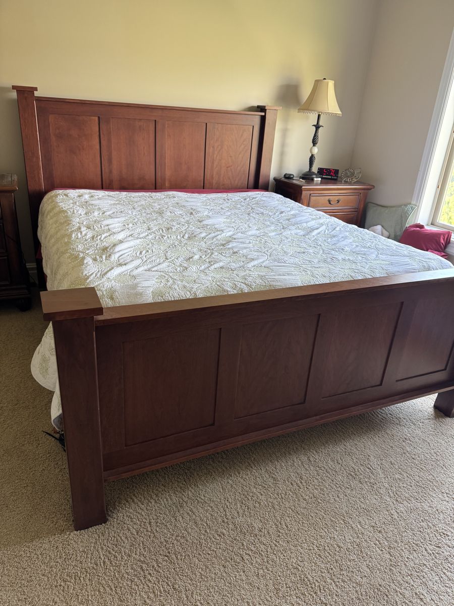 Solid wood California King Headboard & Footboard/Sandy pick up