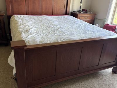 Solid wood California King Headboard & Footboard/Sandy pick up