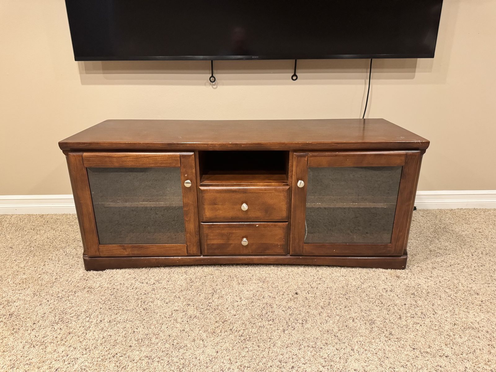 Solid Wood Entertainment Console