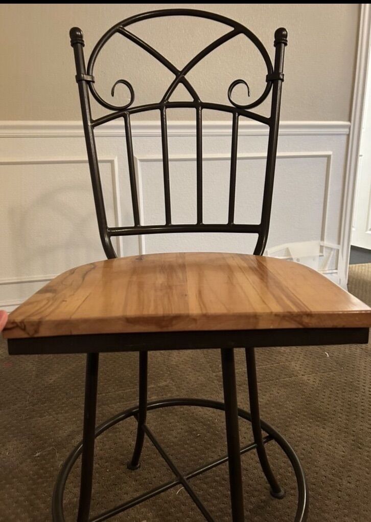 Barstool Wood And Metal