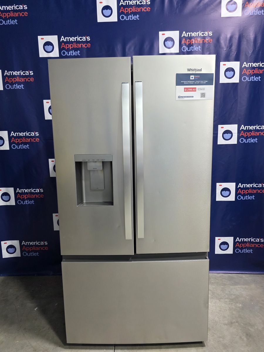 Whirlpool Refrigerator - French Door Fridge - Bottom Freezer - 30 CuFt - Unit E28