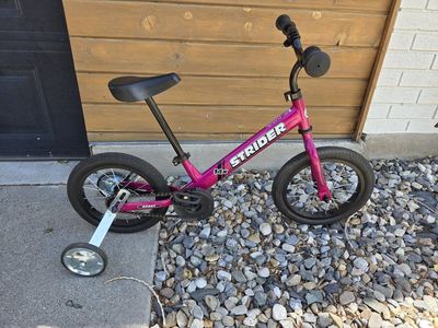 Strider 14x Balance Bike W/Pedal Kit & Training Wheels