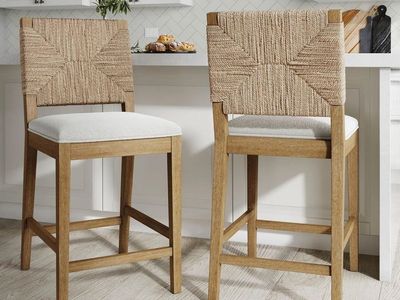 Nathan James Set of 4 Beacon Boucle Bar Stools