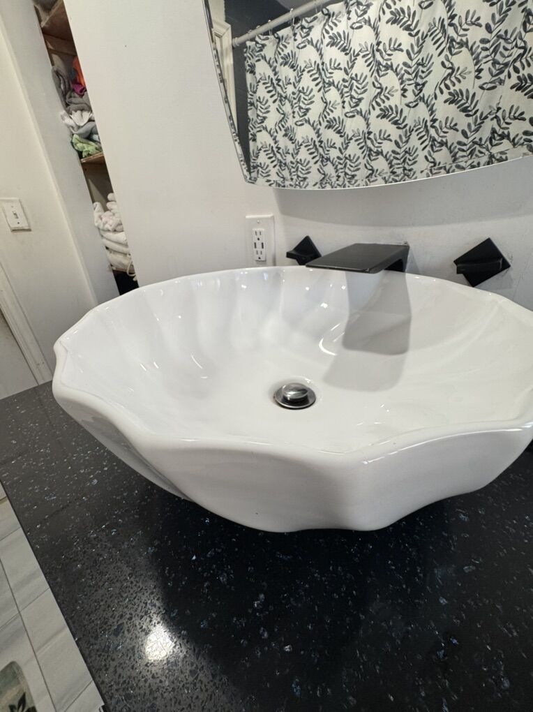 Vessel Sinks, Black Faucets qty 2