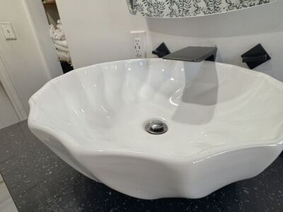 Vessel Sinks, Black Faucets qty 2