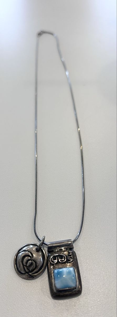 Sterling Silver Necklace With Caribbean Pendants