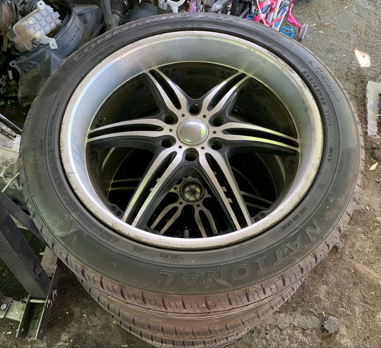 MB wheels 22” 6x139.7 & tires 285/45-22 set