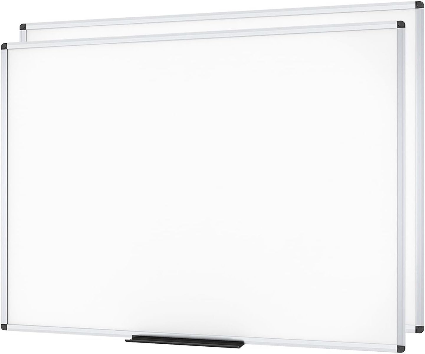 Large Magnetic Dry Erase White Board, 96 X 48 inches, 8' x 4' Aluminum Framed Whiteboard with Marker Tray