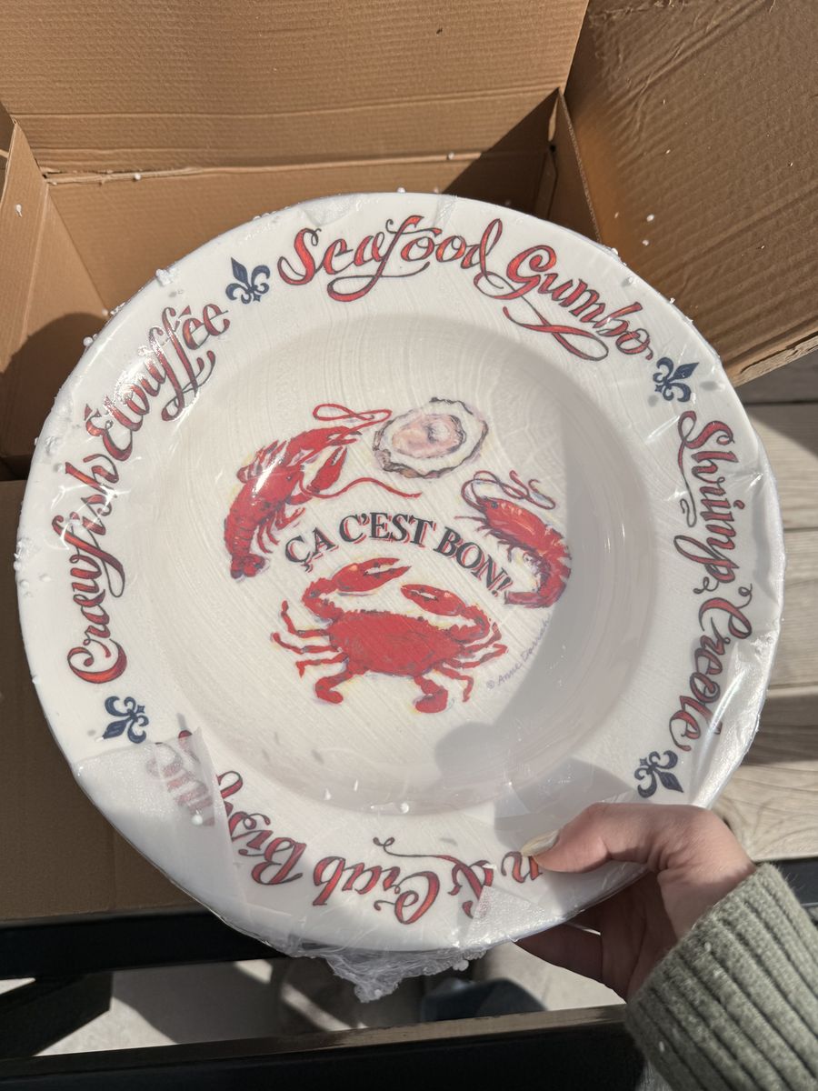 4-Pack Large Ceramic Gumbo Bowls (10”) – New