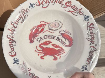 4-Pack Large Ceramic Gumbo Bowls (10”) – New