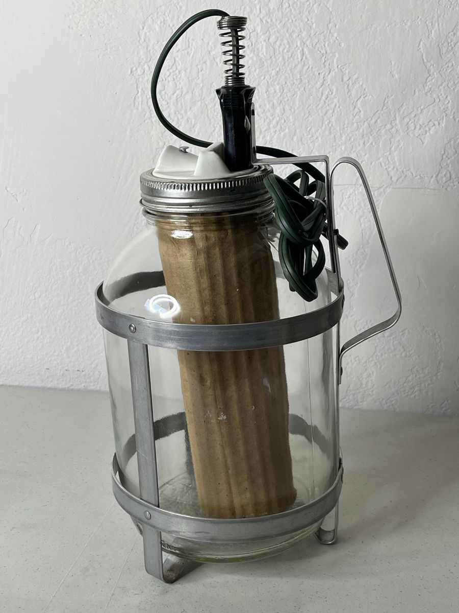 Vintage Glass Vaporizer Humidifier with Metal Stand
