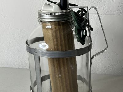 Vintage Glass Vaporizer Humidifier with Metal Stand