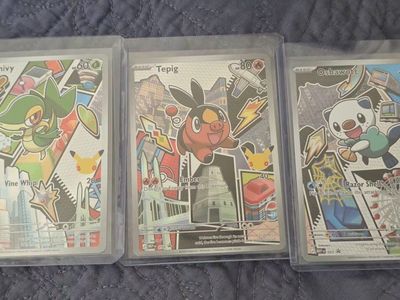 Pokemon first partners Snivy, Tepig, Oshawott Promo Cards